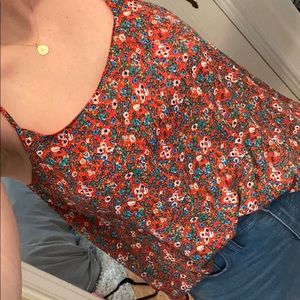 Floral flowy tank